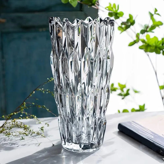 Hign-concerned Crystal Glass Vase Decor for Home Living Room