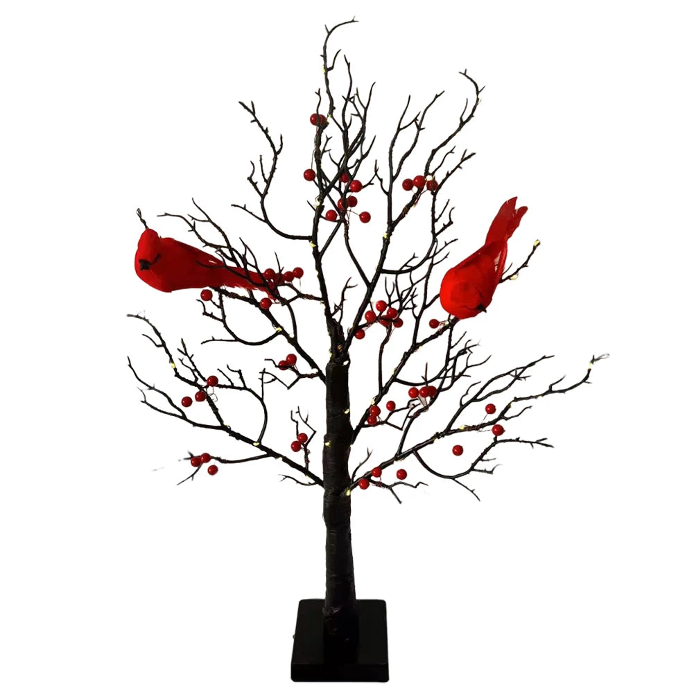 Hign-concerned Mini Tree Light Led Fairy Light With Bird Berries Battery Operated For Bedroom Living Room